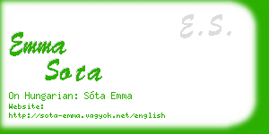 emma sota business card